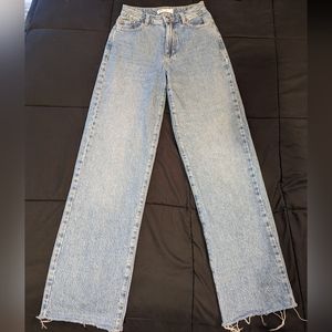 Garage wide legged high waisted jeans